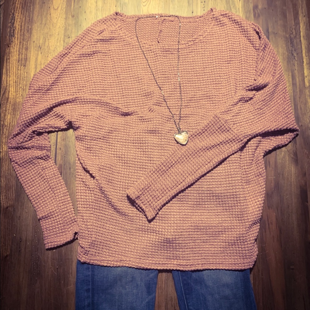 Dusty Rose light knitted sweater top